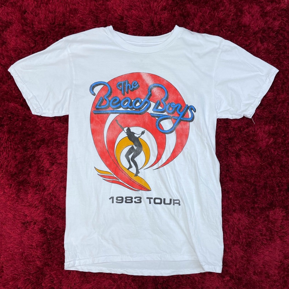 The Beach Boys Tour 1983 Album Art Shirt White Medium
